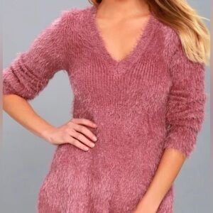 JACk by BB DAKOTA… Pam Eyelash V-Neck Fizzy Sweater